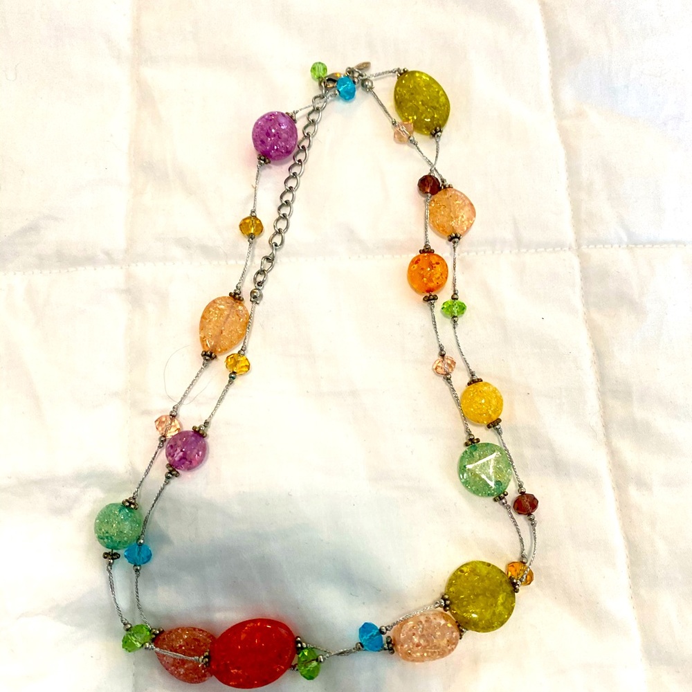 Jellybean Multicolored Beaded Necklace